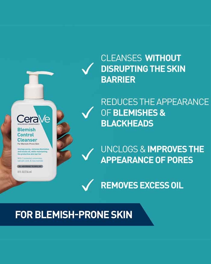 CeraVe Blemish Control Face Cleanser with 2% Salicylic Acid - The Aesthetic Studio